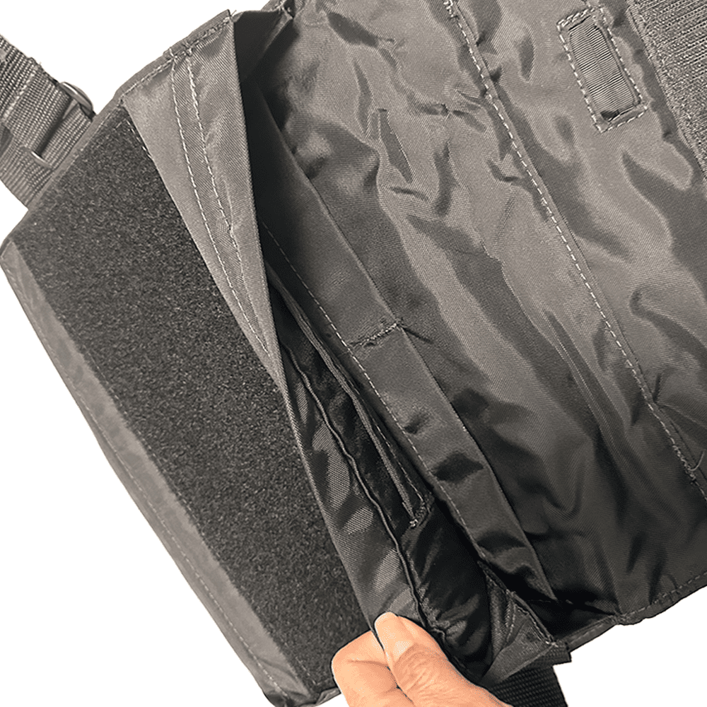 nylon tactical carrier vest with front and rear pockets